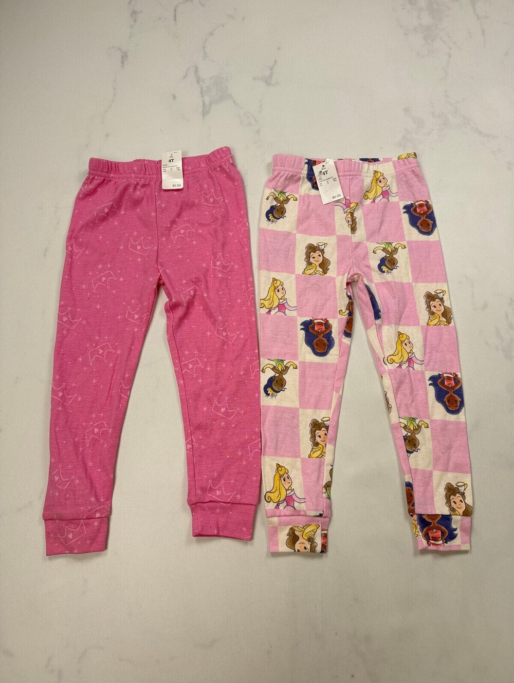 Pajamas Pants Pink 90s VTG Printed Lot of 2 - Girls 4T